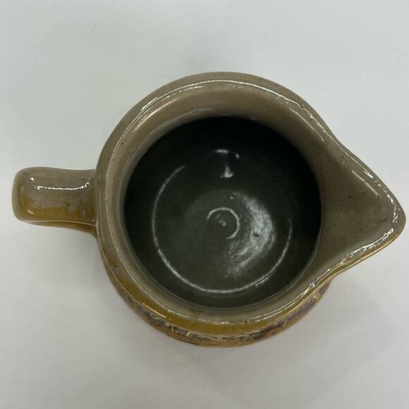 Signed By Repp Beautiful Hand Painted Farm Barn Scene Creamer Western Stoneware - Picture 6 of 7